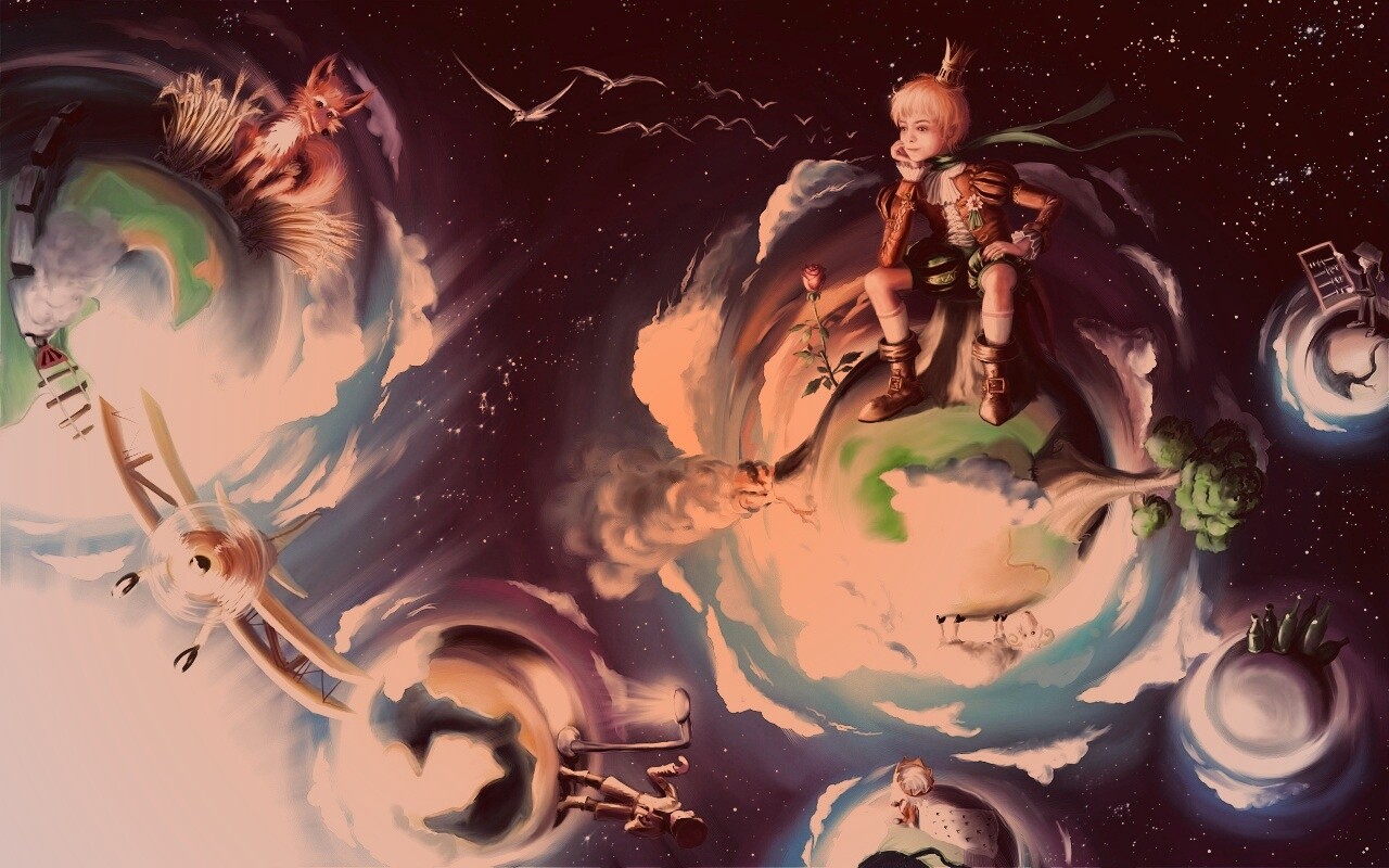 Арт на сказку Маленький Принц обои