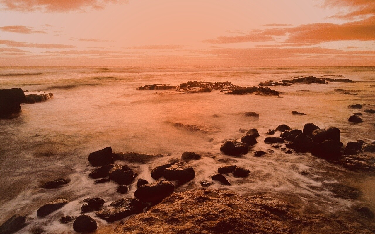 Каменистая отмель обои