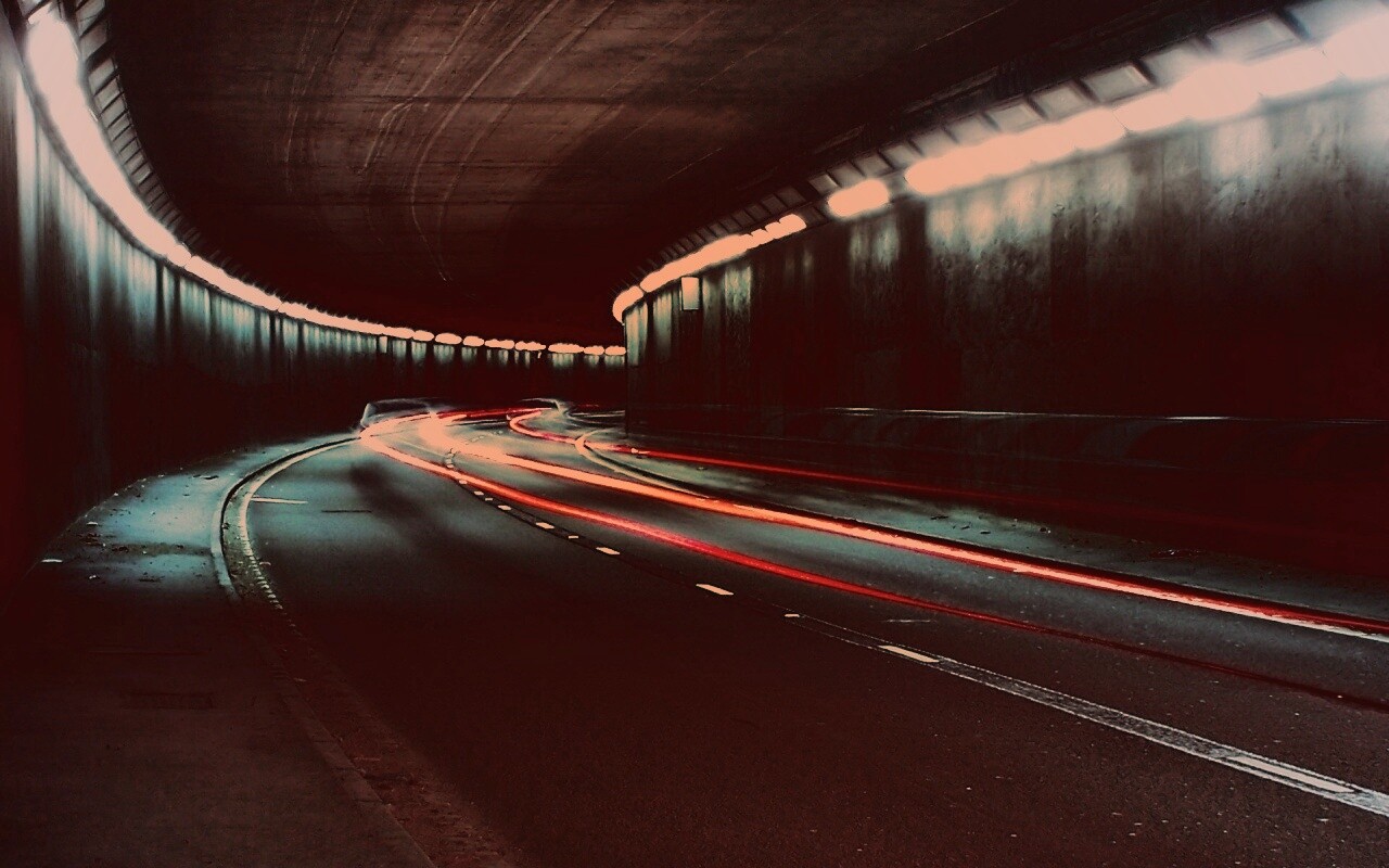 Огни в тоннеле обои
