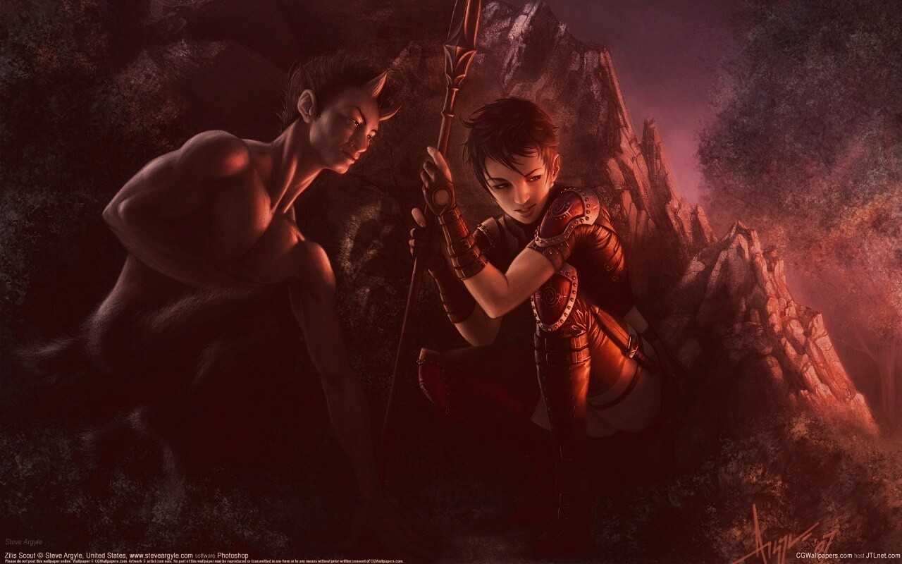 Девушка и сильван обои