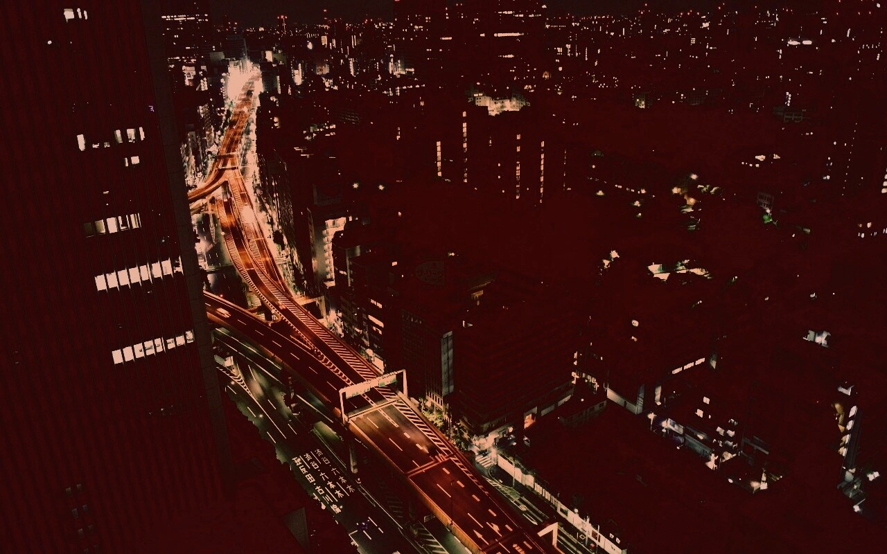 Вид на автостраду обои