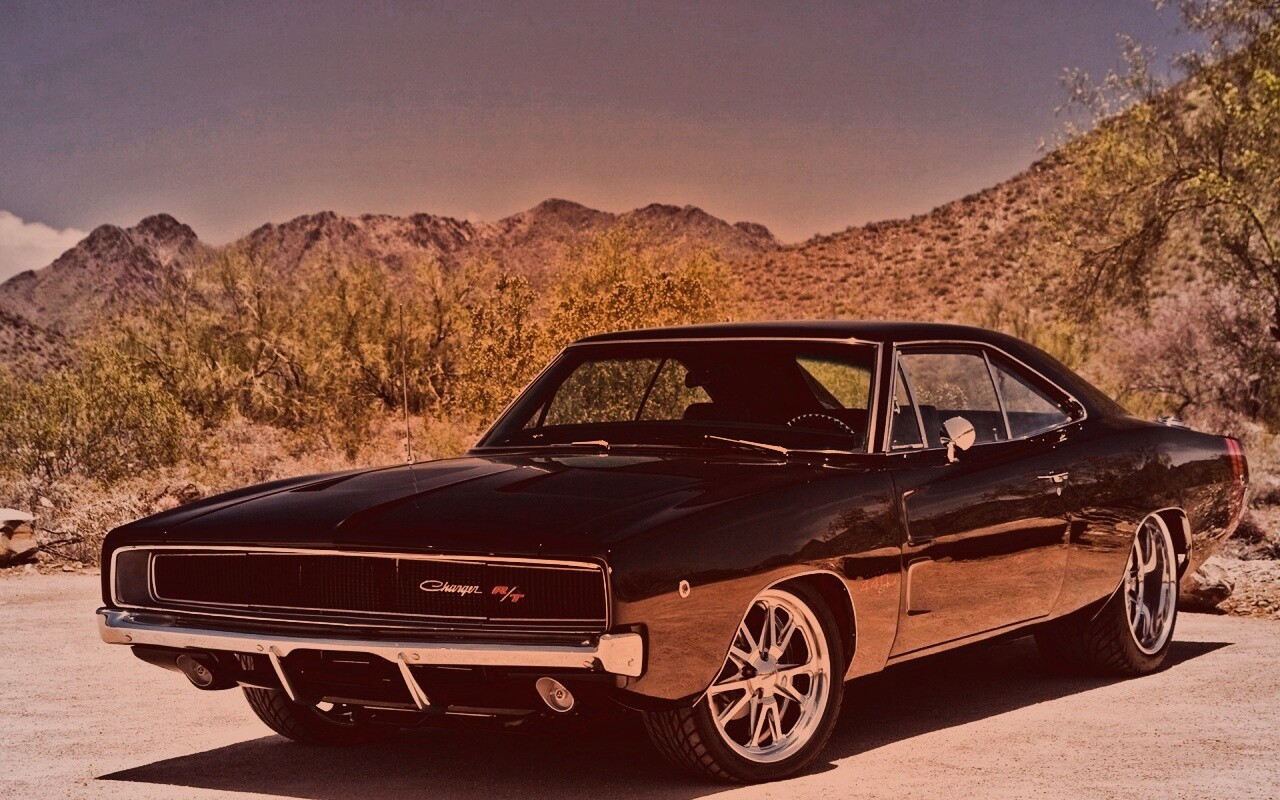 Черный Додж обои