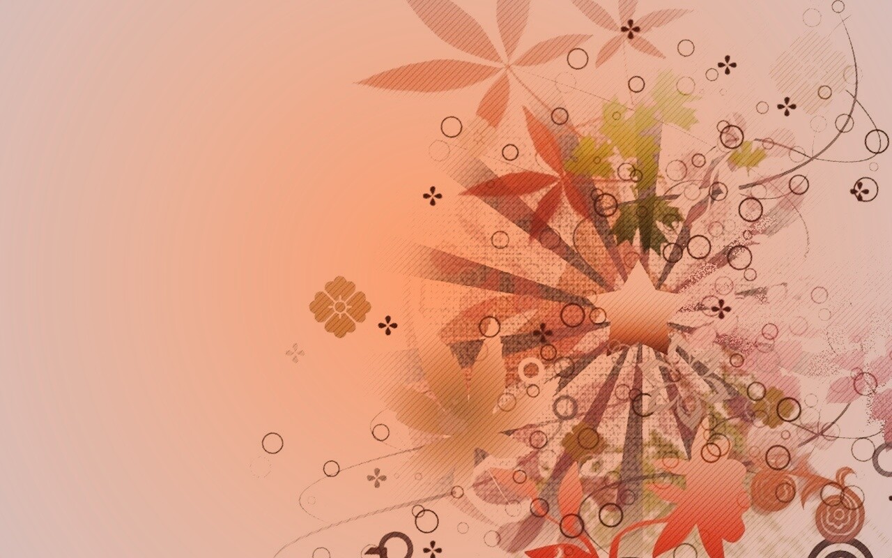 Звездно-листовая абстракция обои