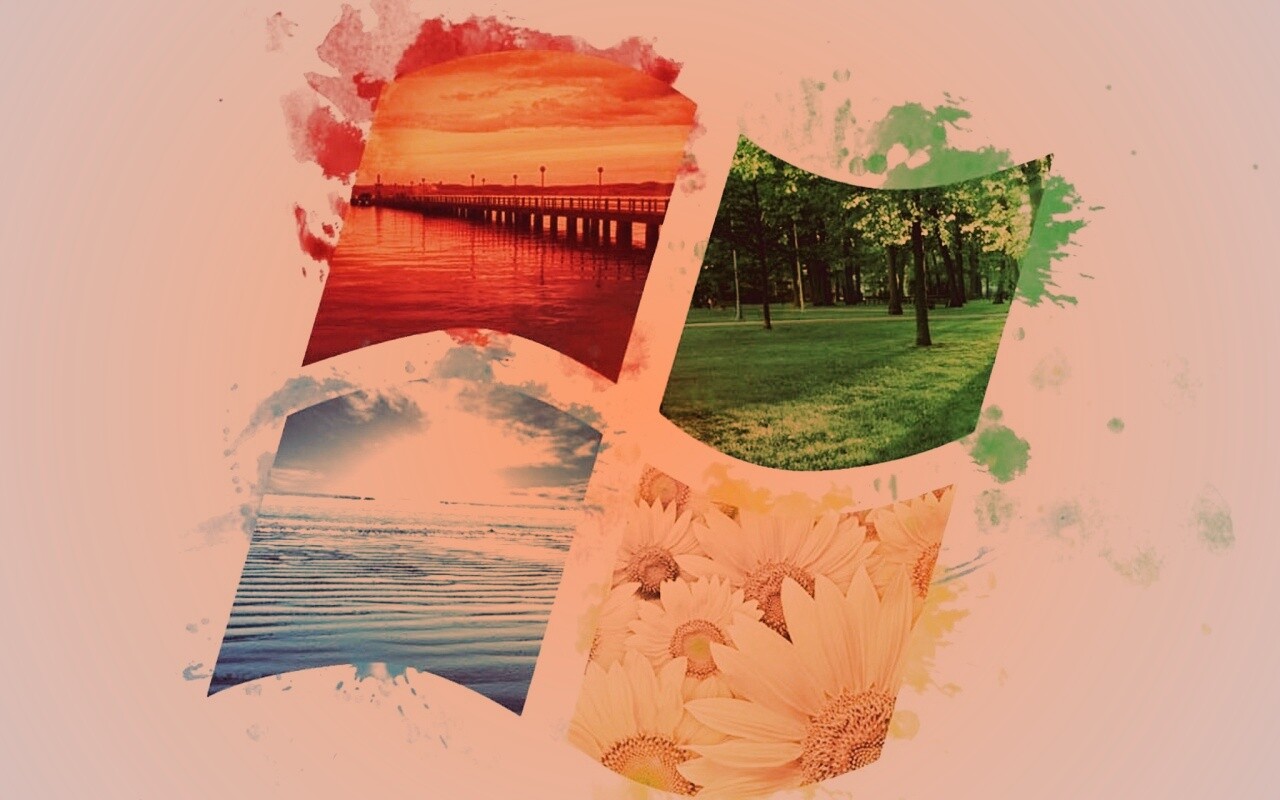 Логотип Winfdows bз фотографий природы обои