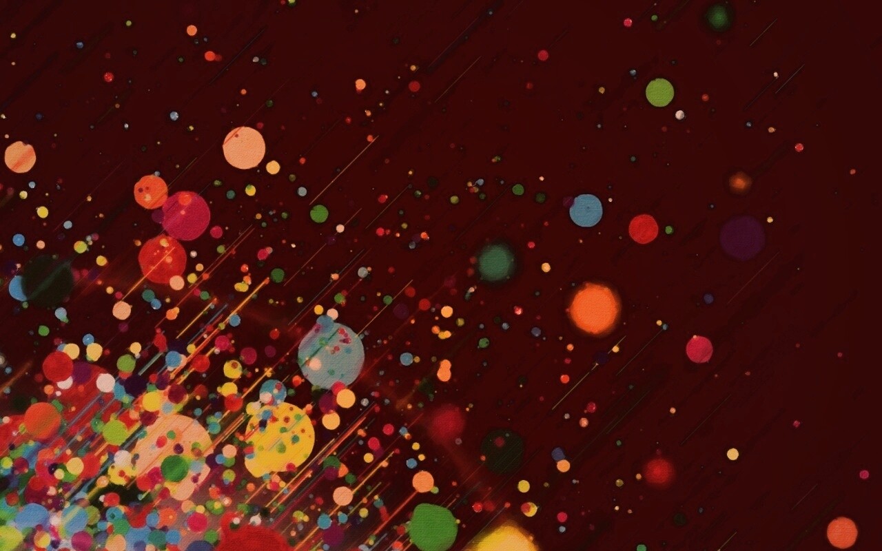 Полёт разноцветных кругов обои