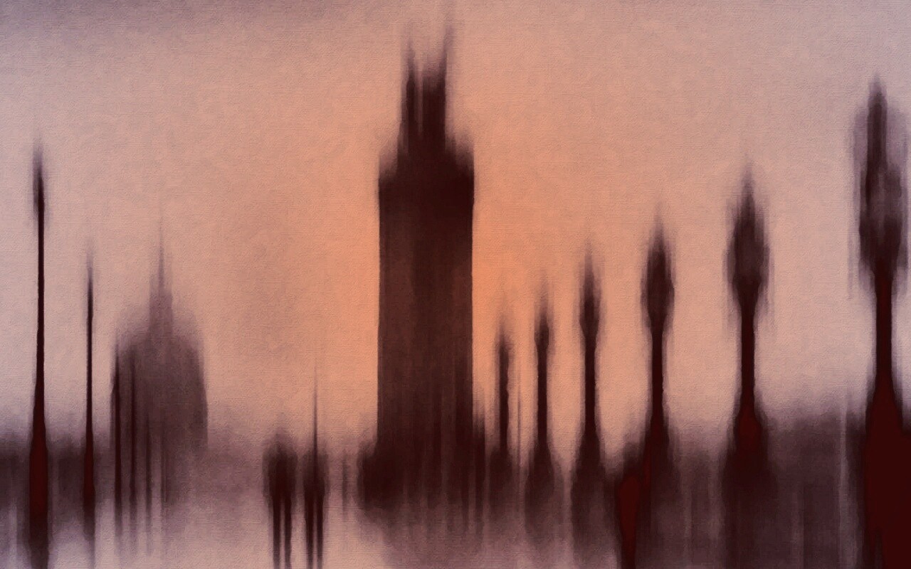 Размытый вид с моста обои