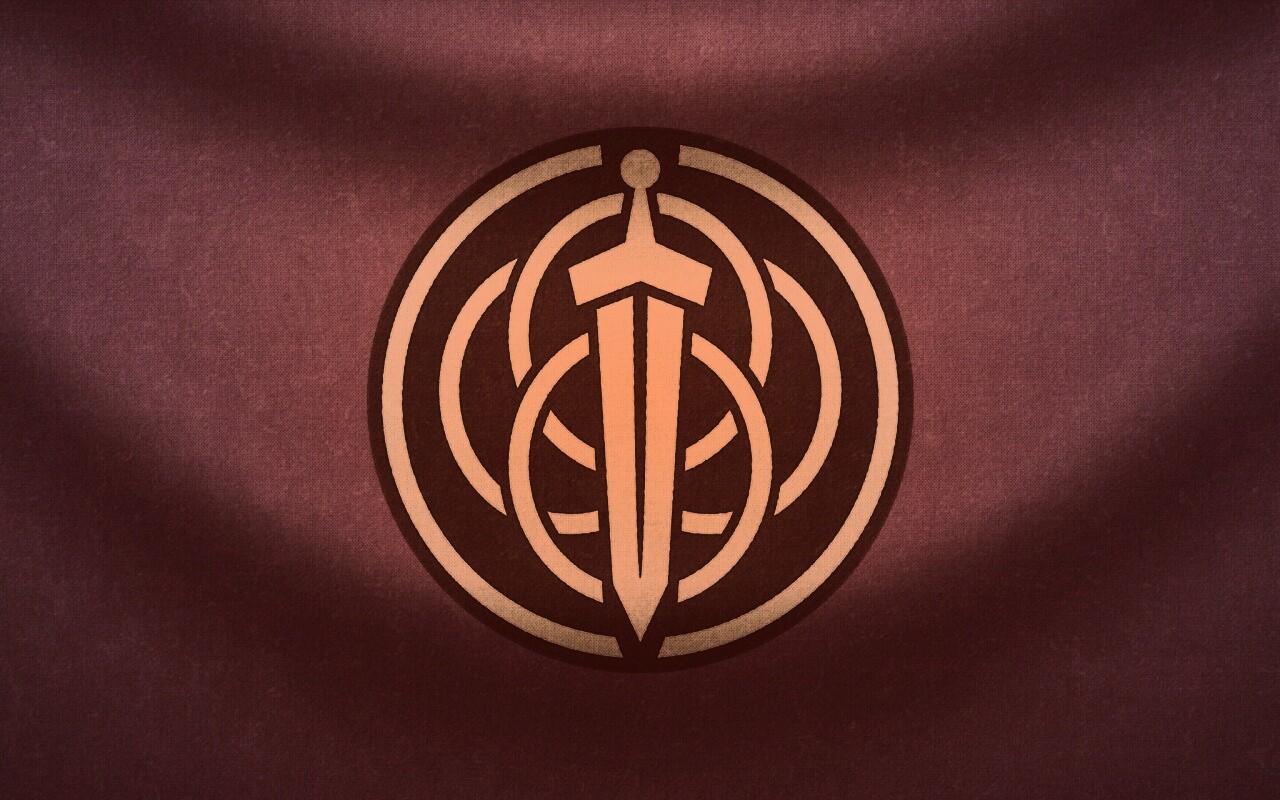 Меч на фоне колец обои