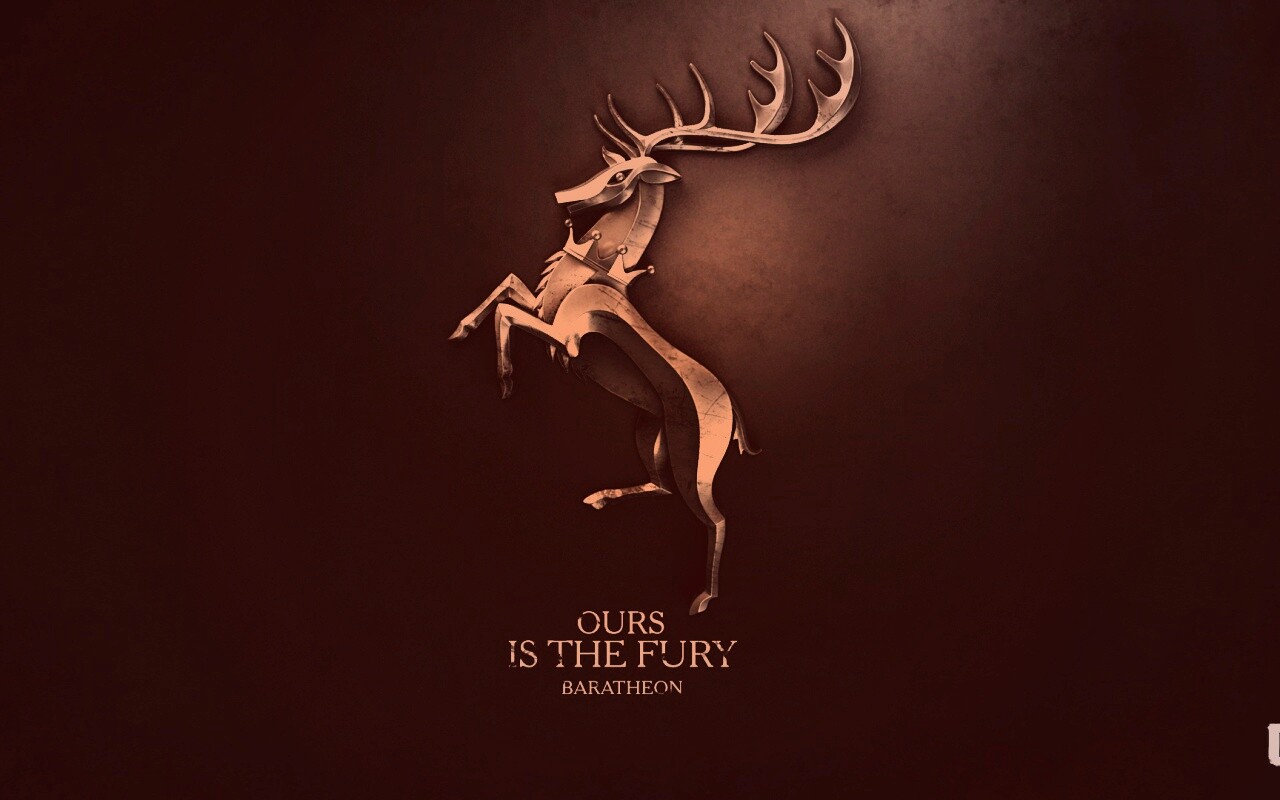 Металлический герб Баратеонов обои