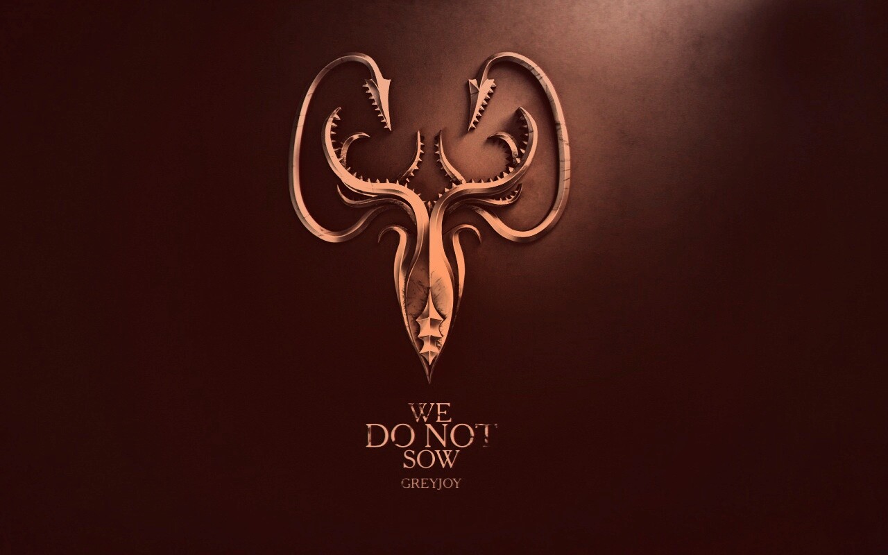 Металлический герб дома Грейджой обои