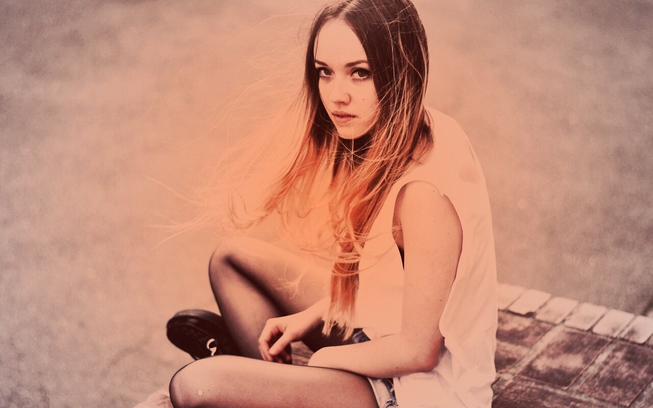 Девушка в образе модели обои