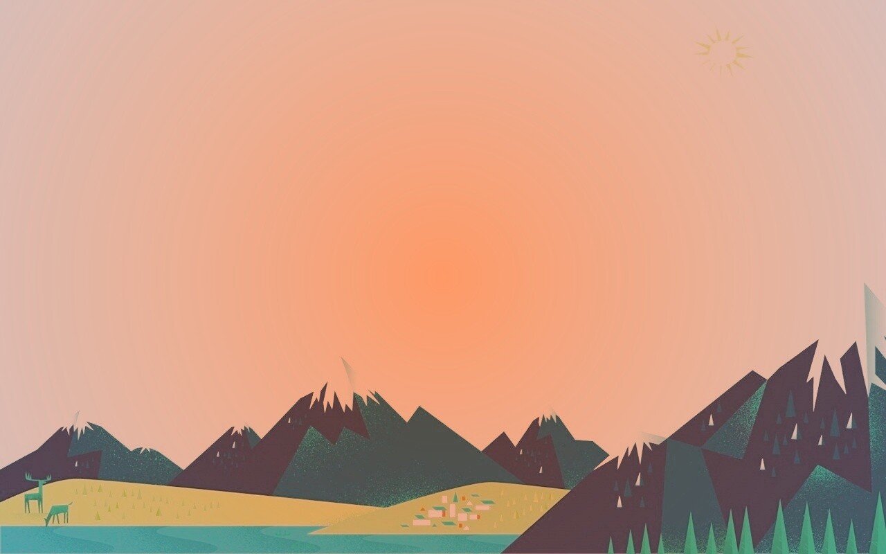 Векторный пейзаж обои