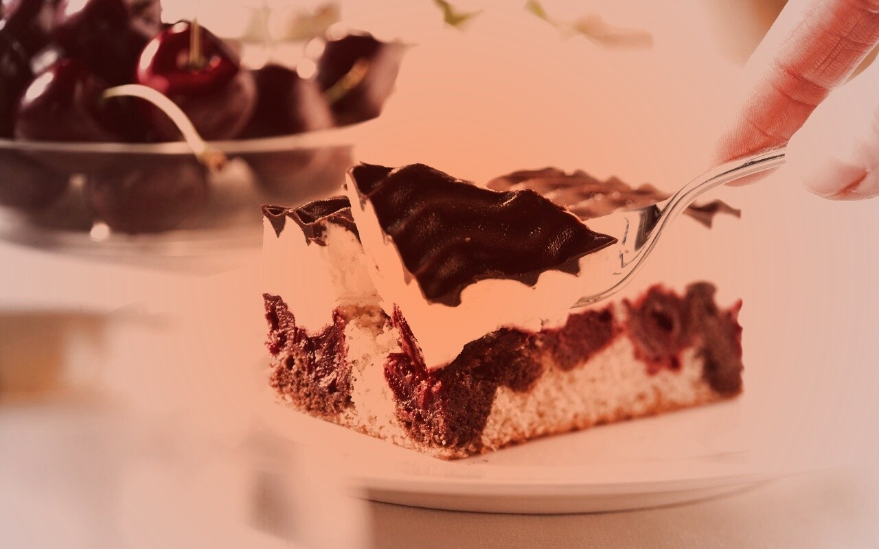 Вишневое пирожное обои