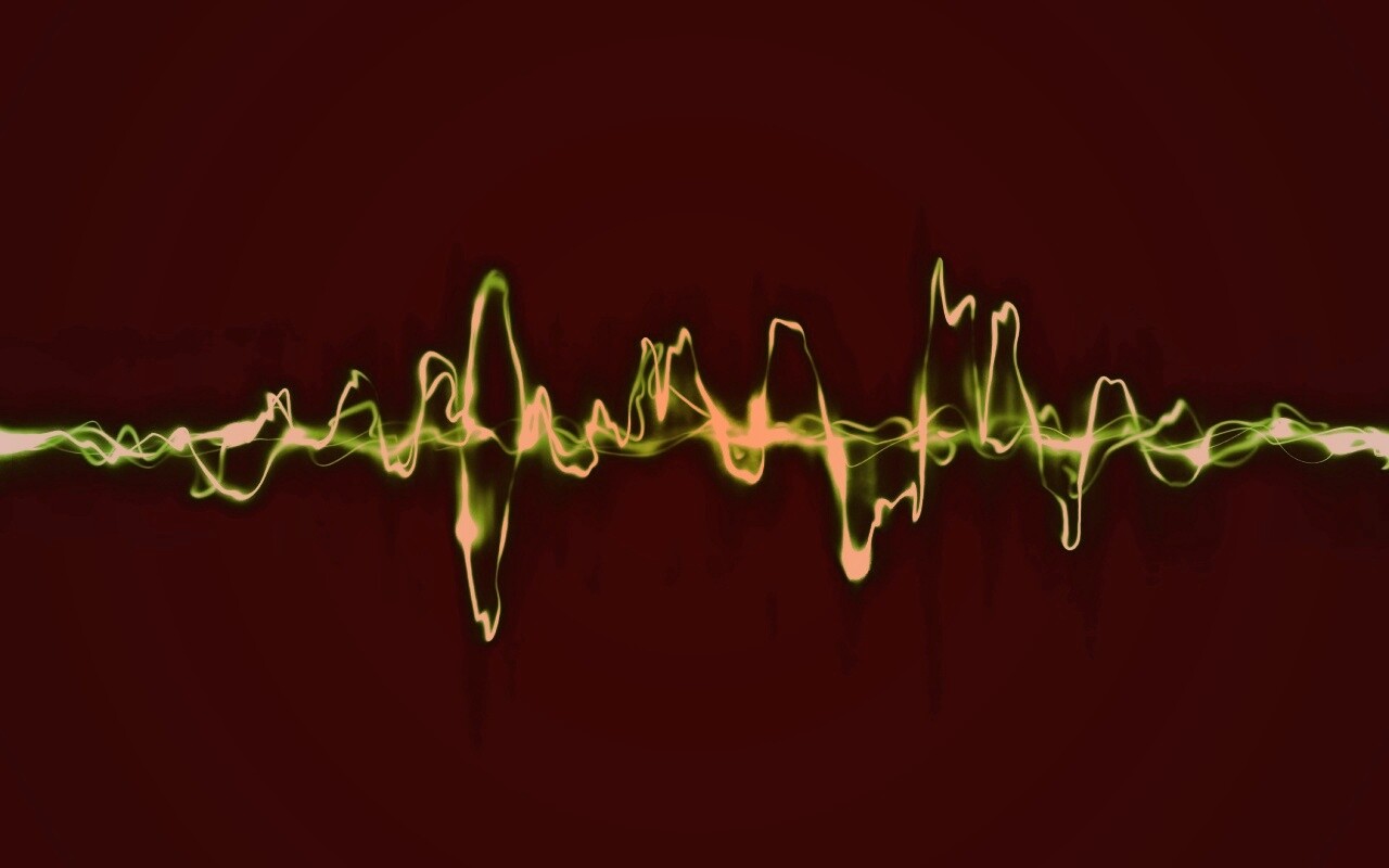 Зеленая пульсирующая волна обои