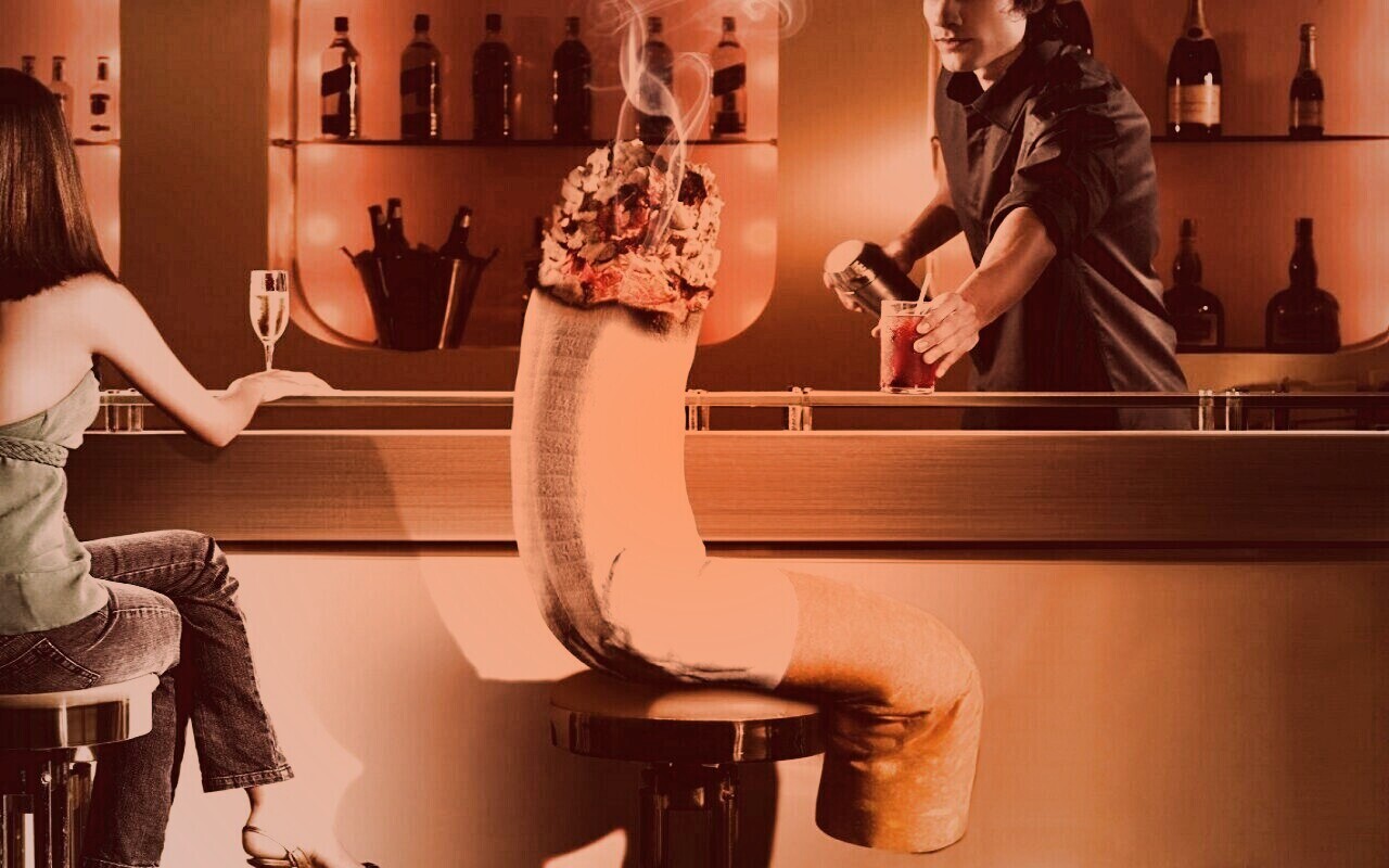 Сигарета в баре обои