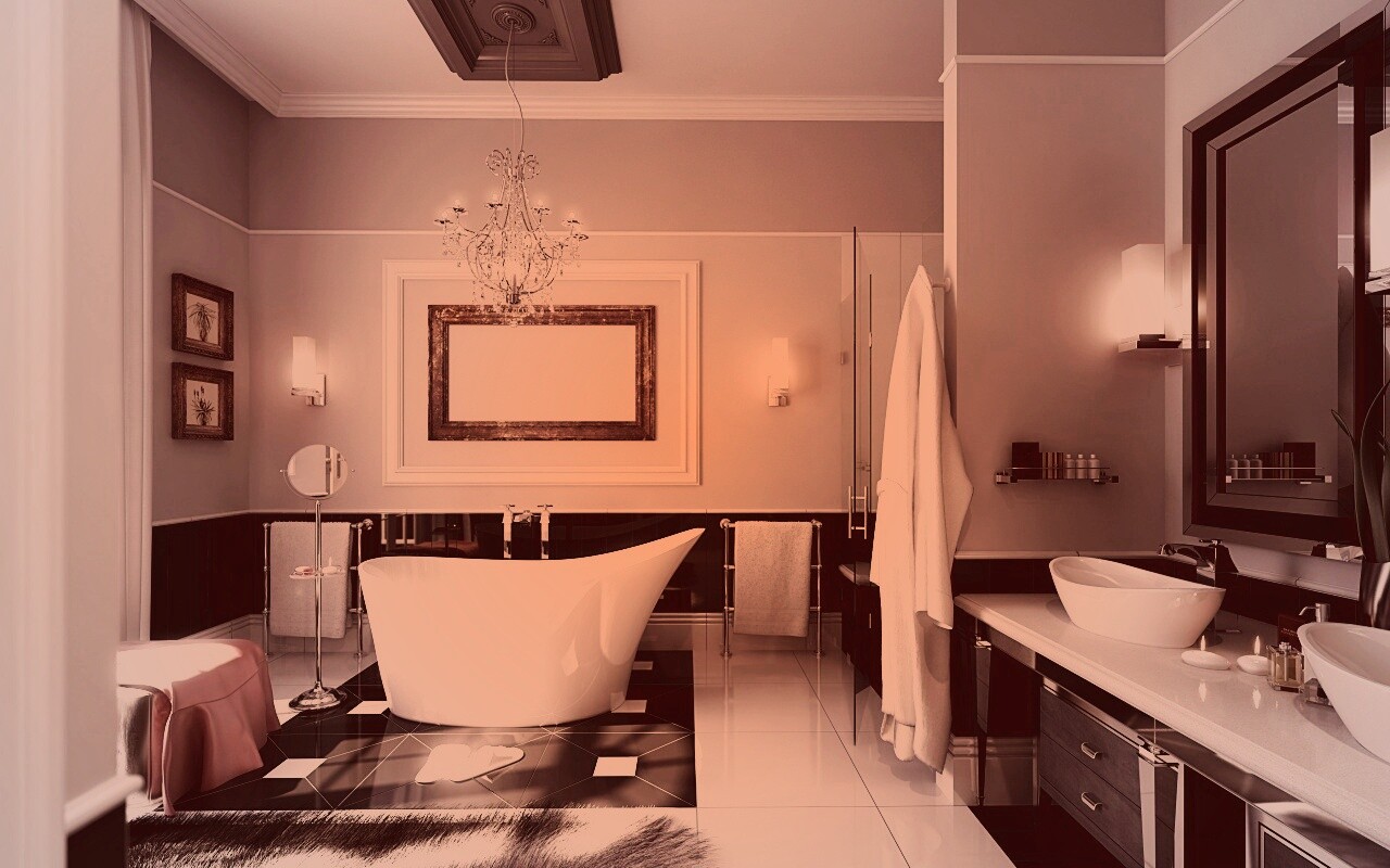 Современная ванна обои