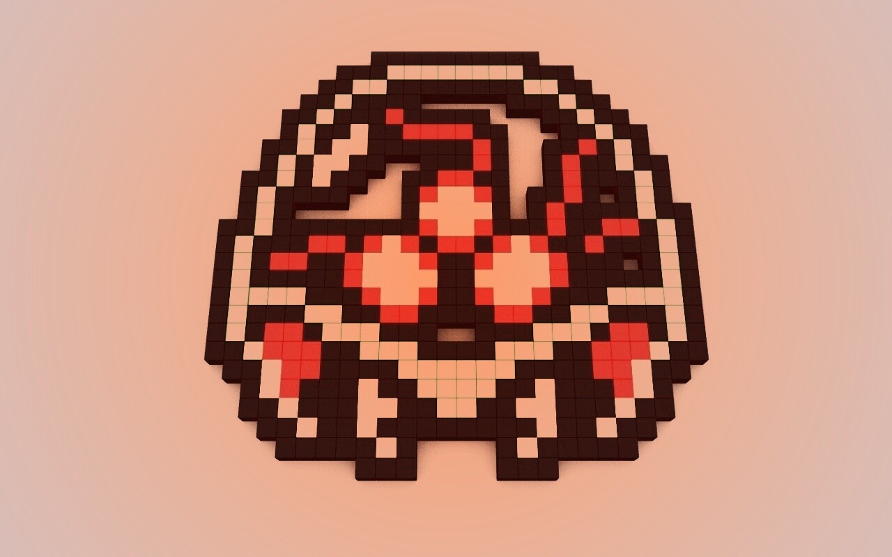 Пиксельная голова обои