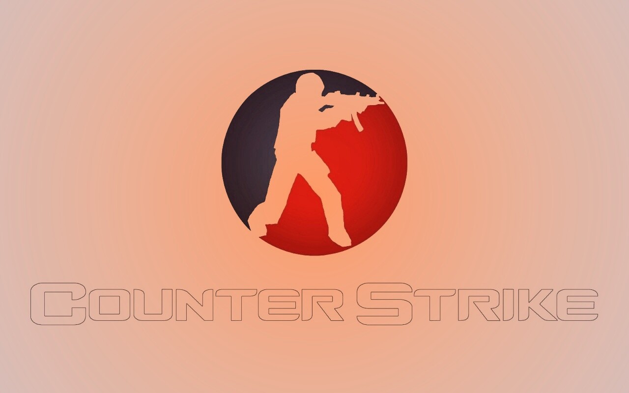 Логотип Counter Strike на белом фоне обои
