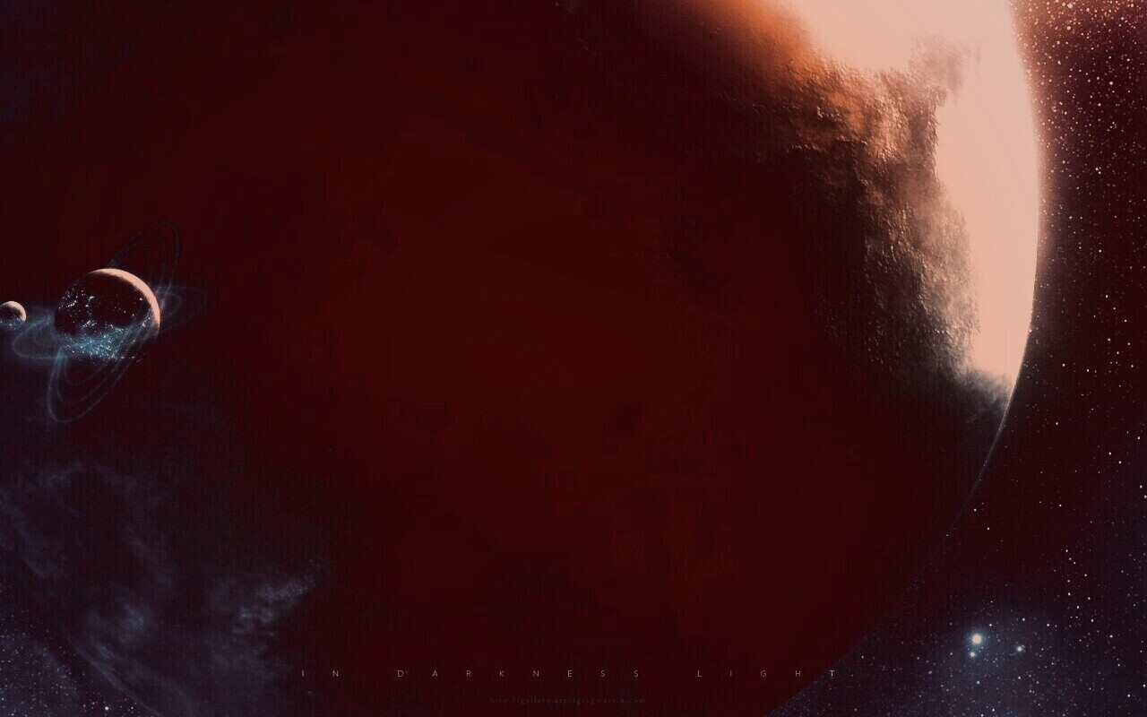 В темном свете обои