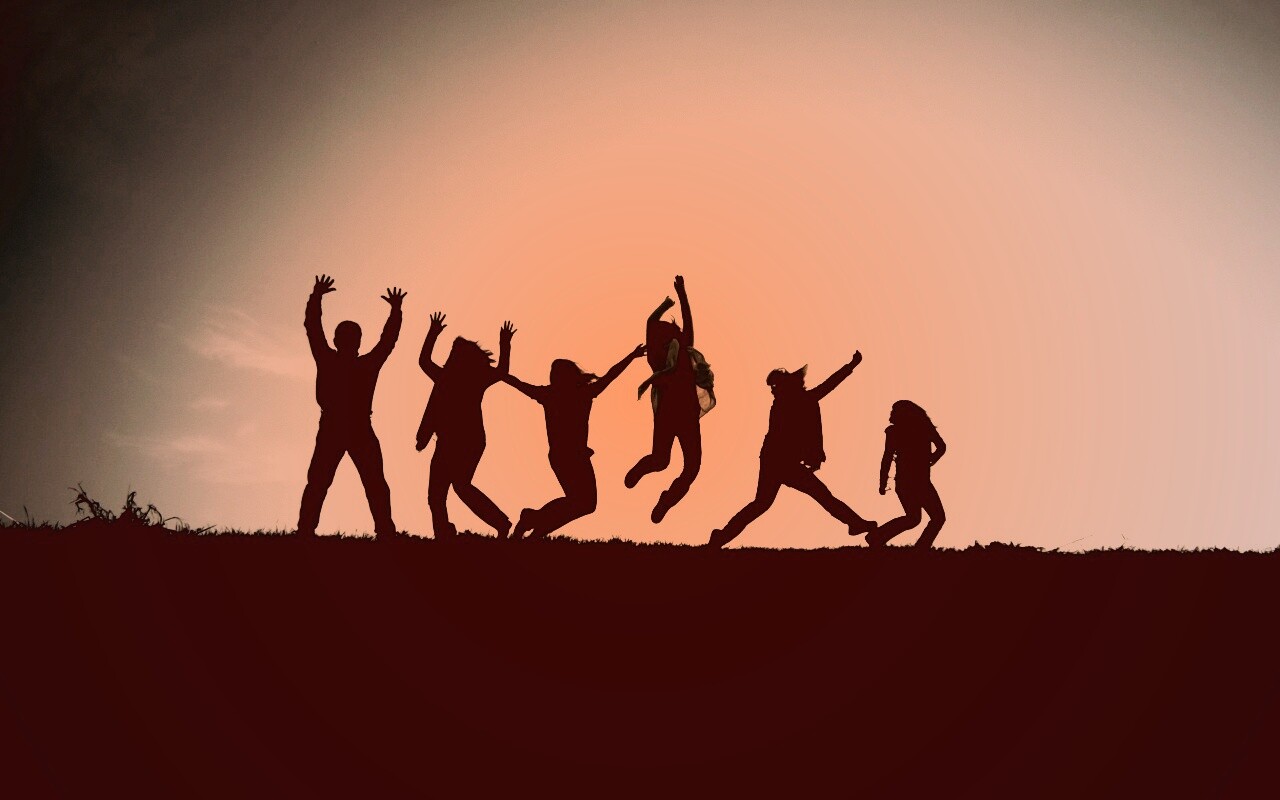 Силуэты людей обои