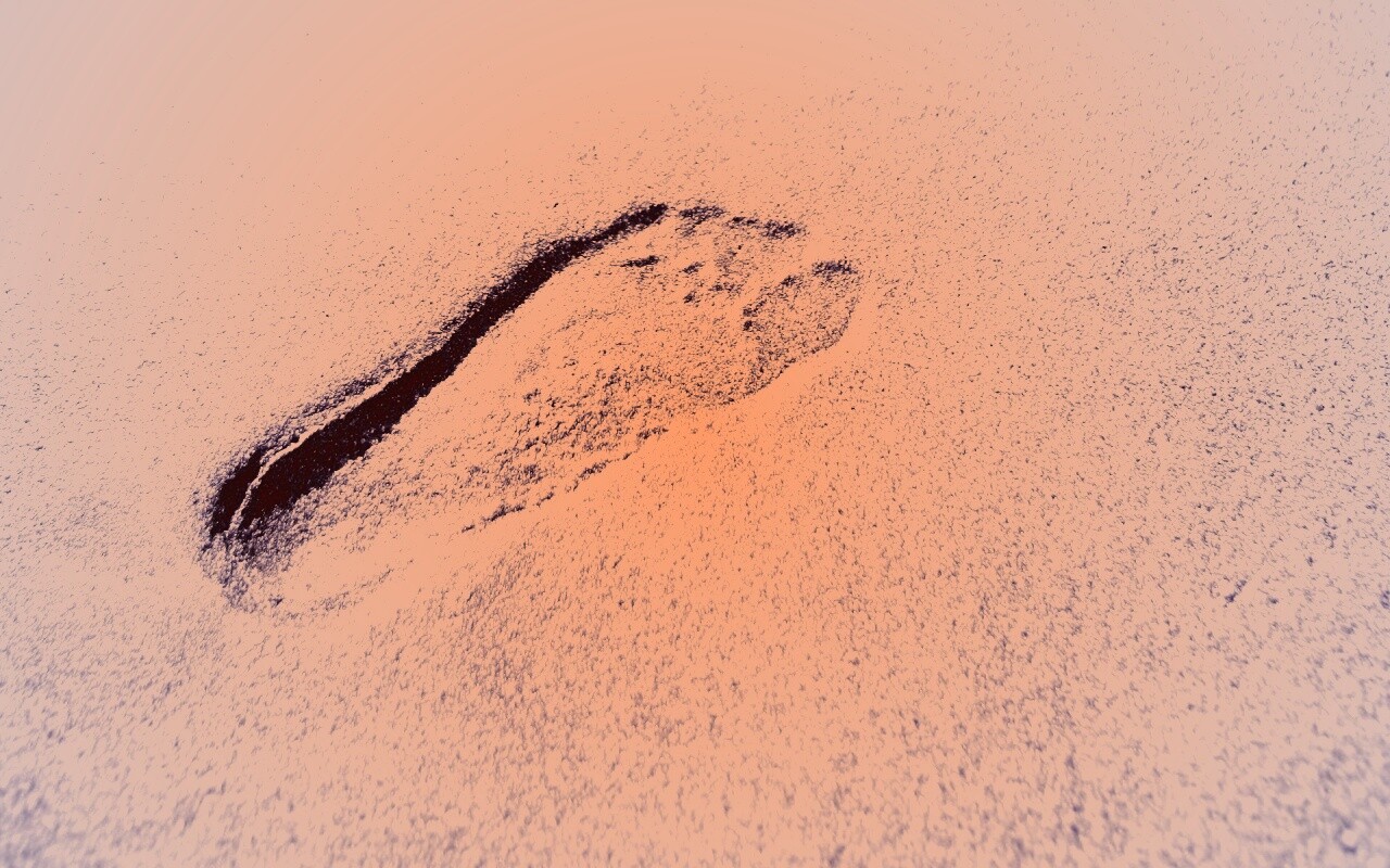 Отпечаток ноги обои