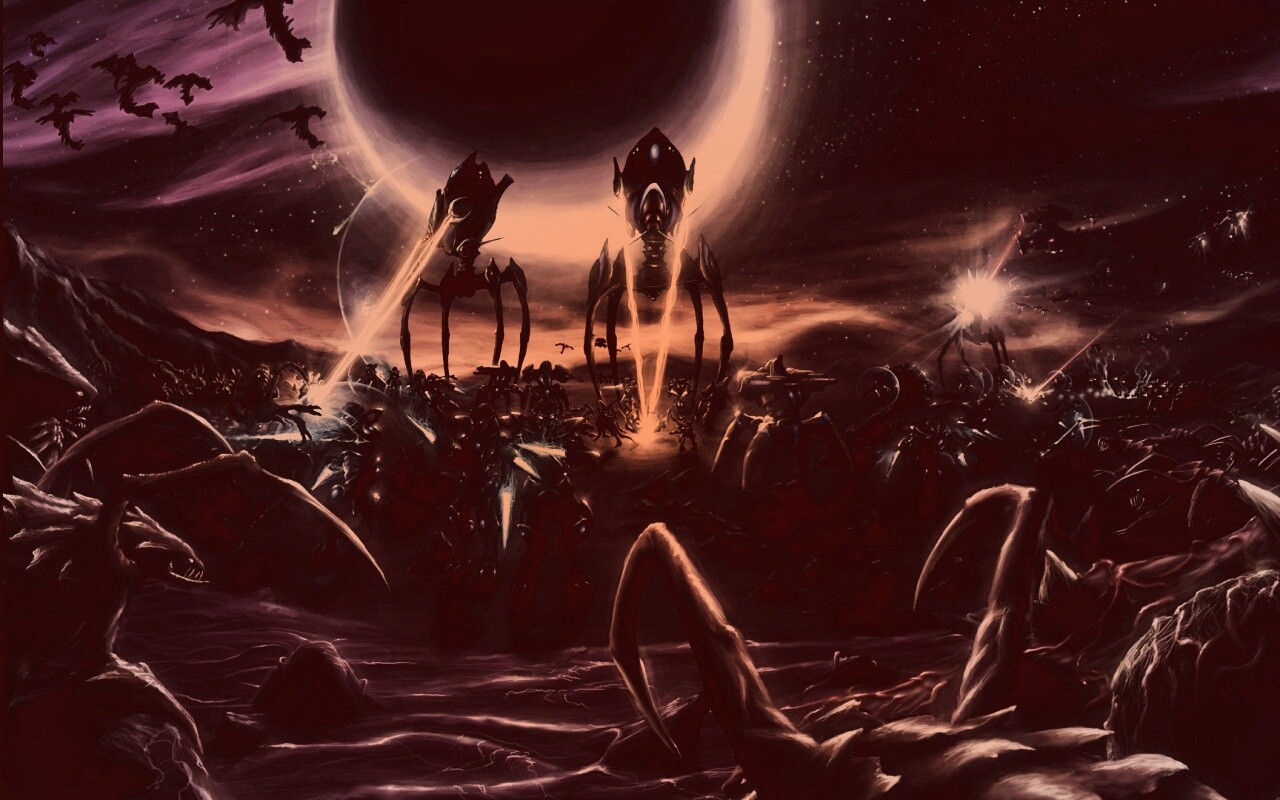 Протосы против зергов обои