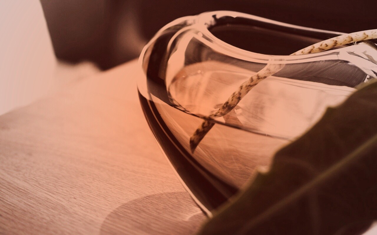 Ваза с листом обои