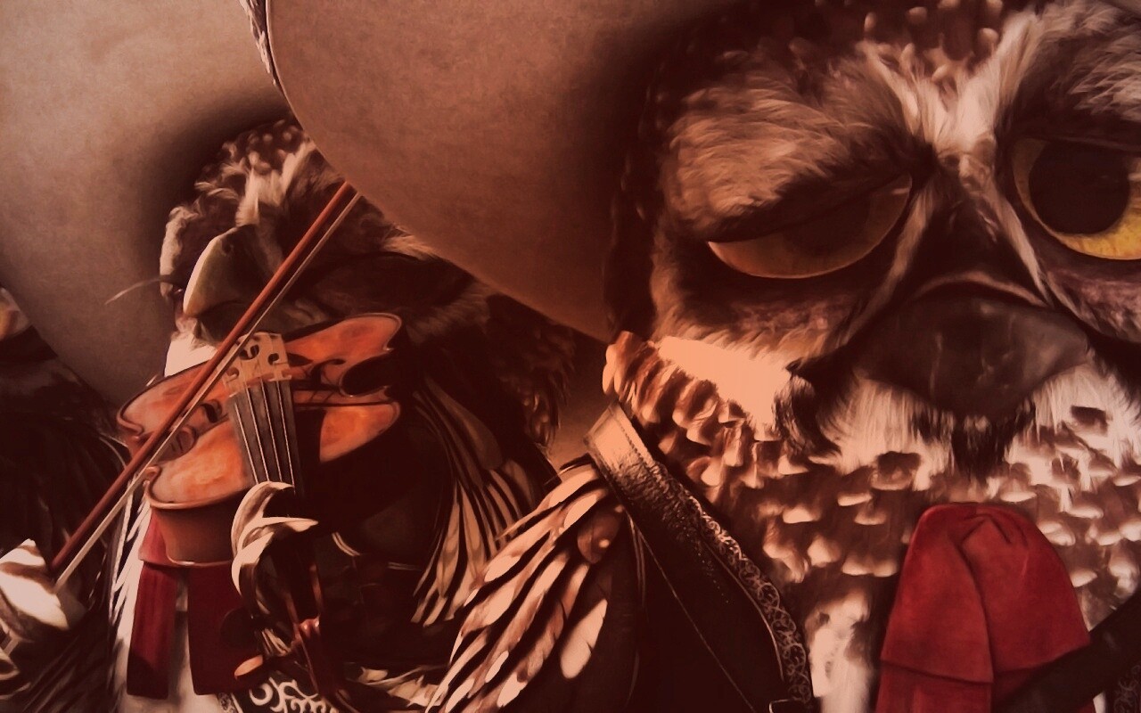 Совы-мариачи из Ранго обои