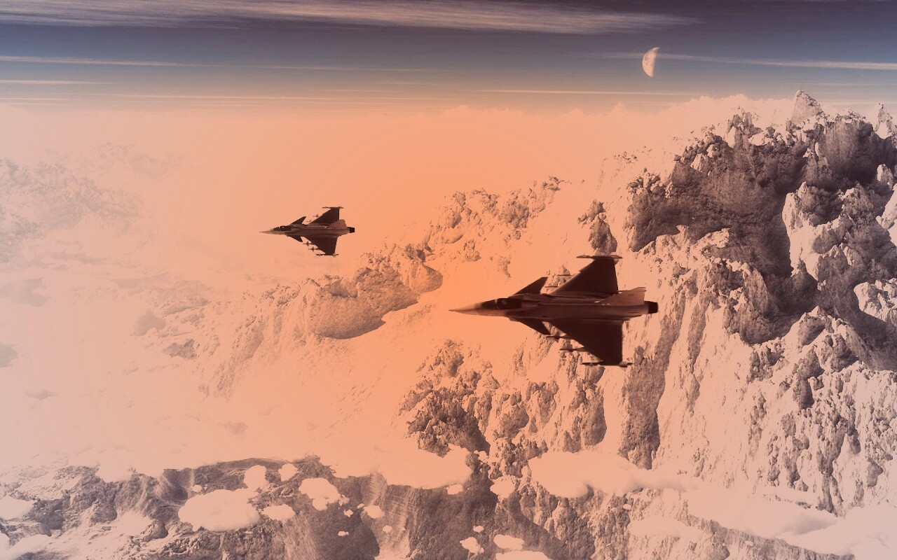 Самолёты в горах обои