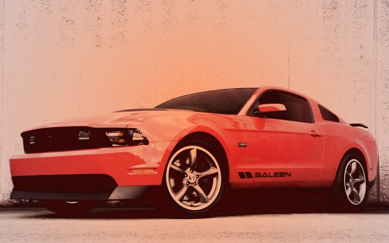 Красный Мустанг GT обои