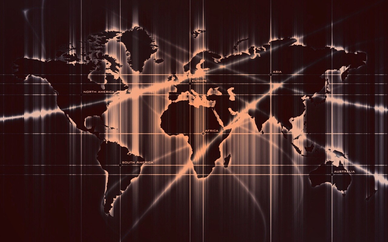 Карта мира в новом стиле обои