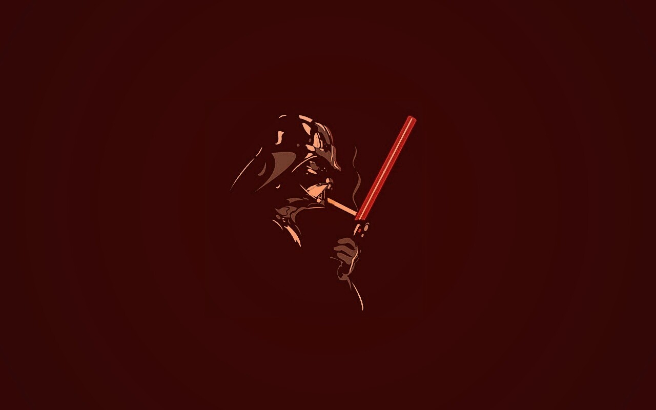 Дарт Вейдер прикуривает от меча обои