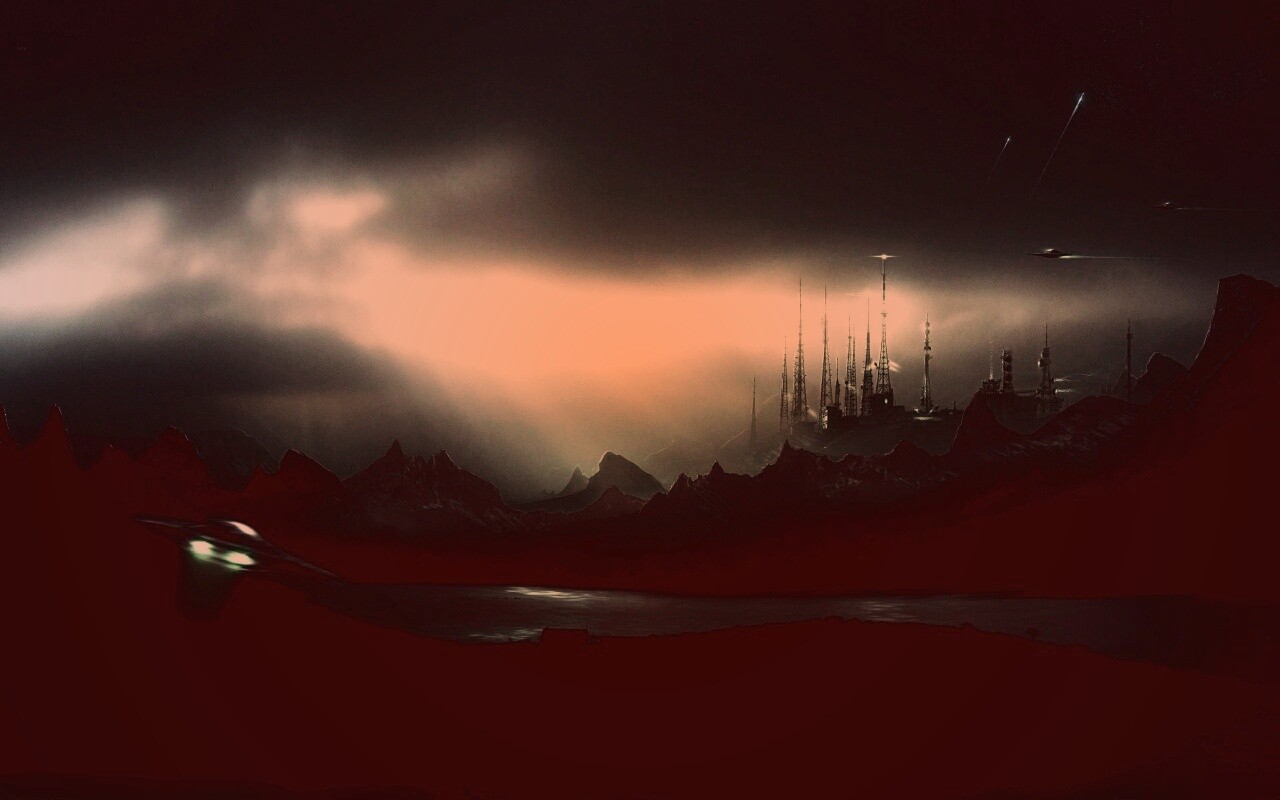 Долина в стиле SciFi обои