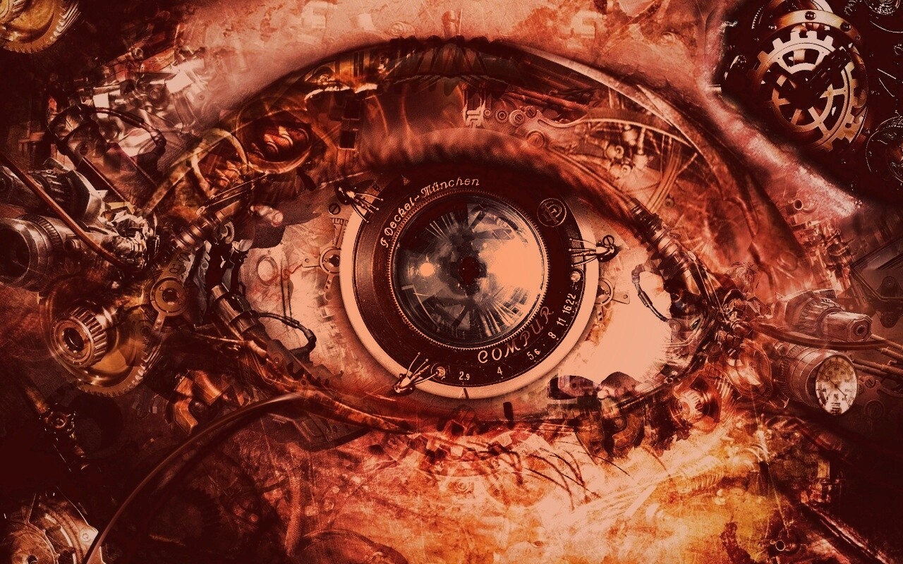 Механический глаз обои