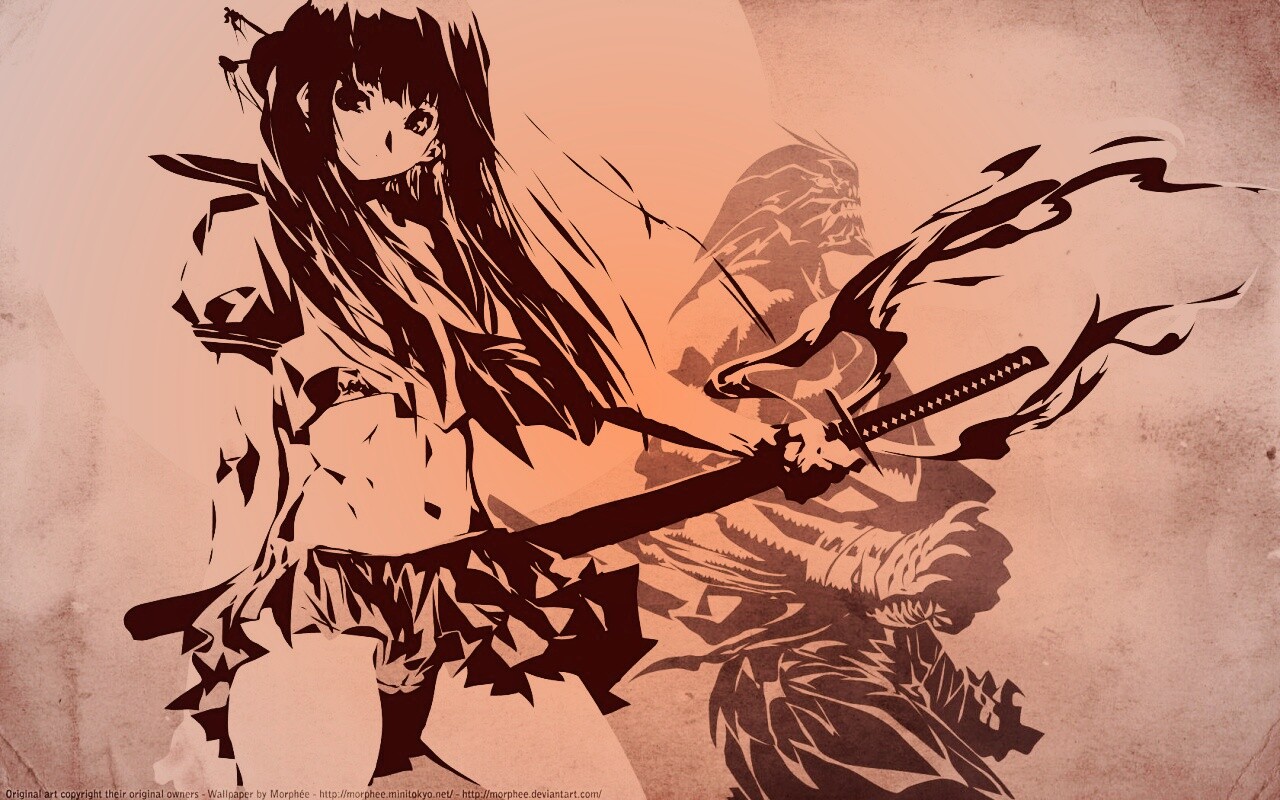 Девушка с мечом обои