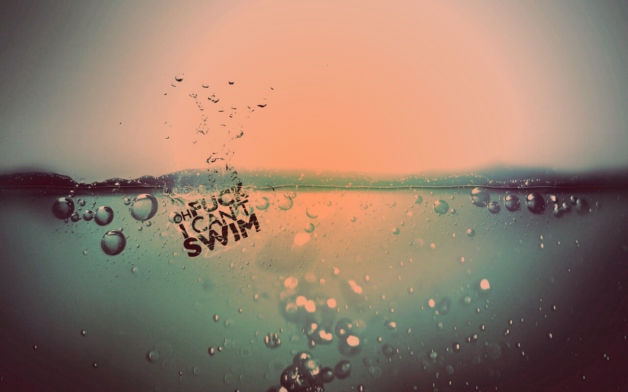 Oh fuck i cant swim обои
