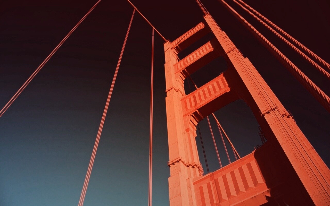 Опора моста Золотые Ворота обои