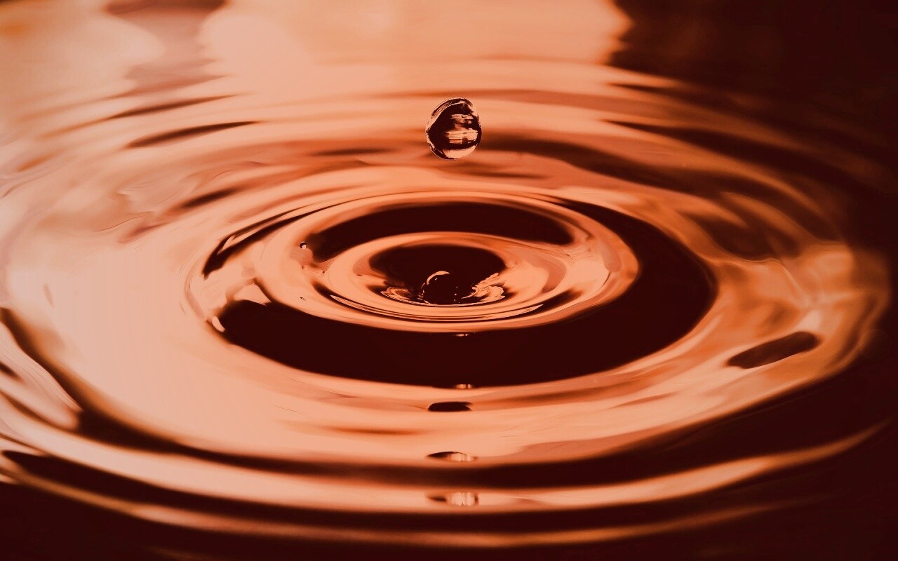 Капля падает в воду обои