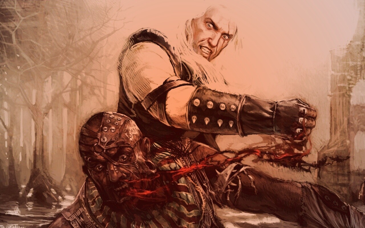 Геральт против Азара обои