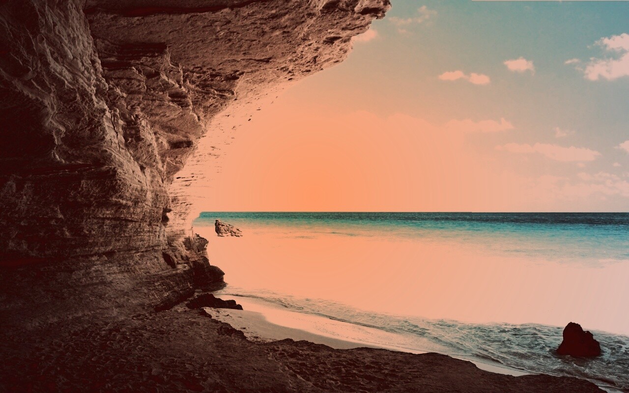 Скальный морской берег обои