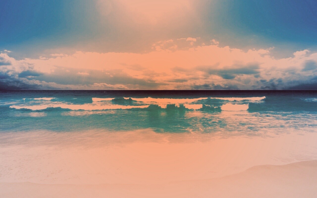 Потрясающий вид на морской пляж обои