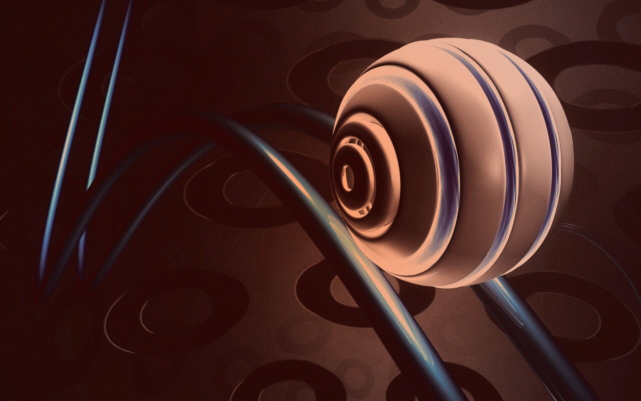 Шарик на рельсах американских горок обои