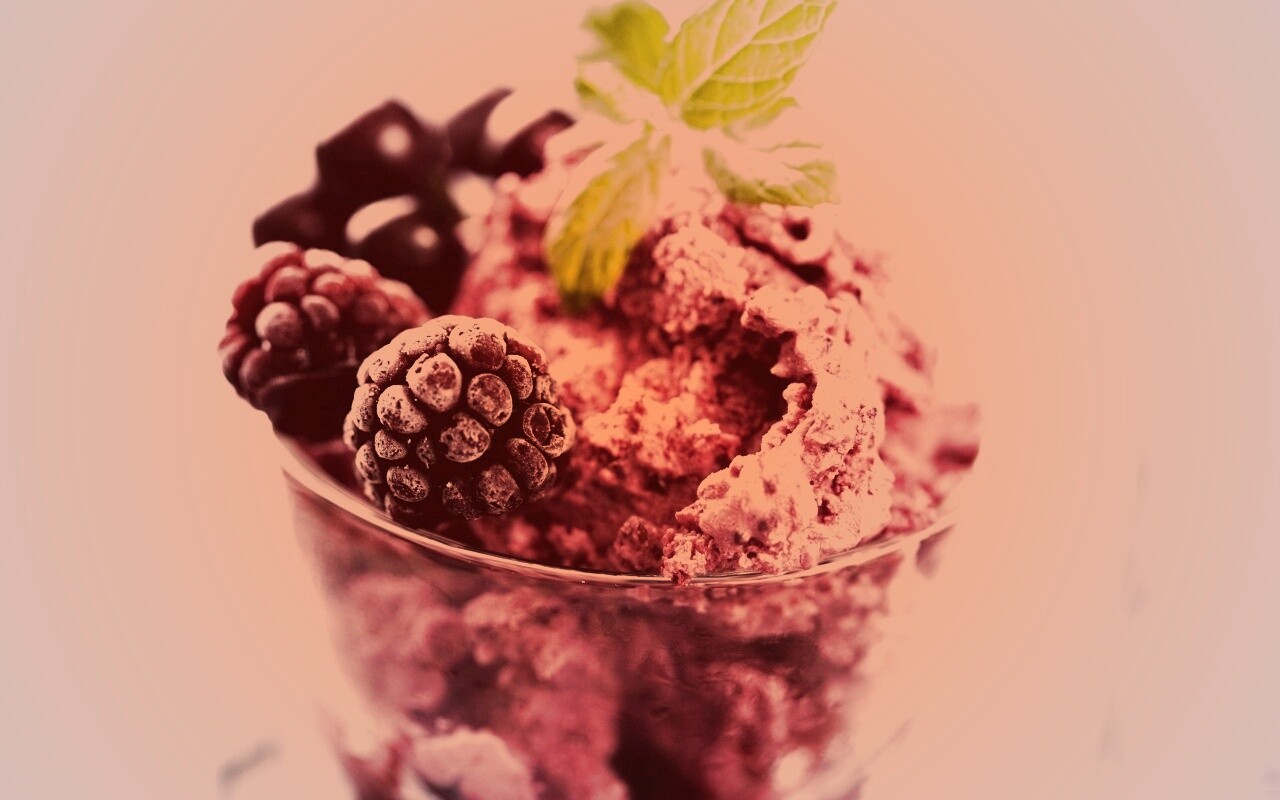 Ягодное мороженное обои