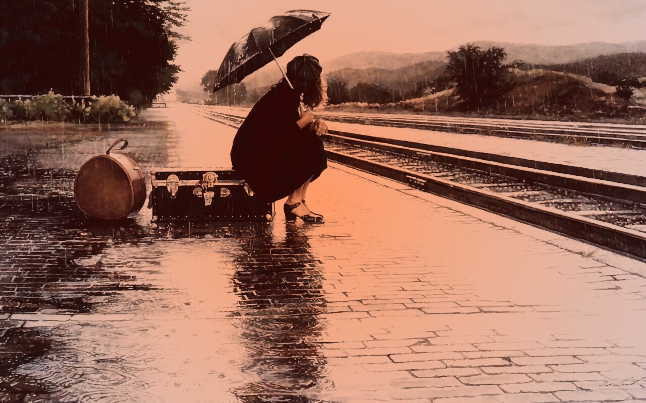 В ожидании поезда обои