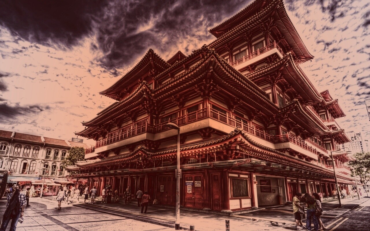 Храм в Сингапуре обои