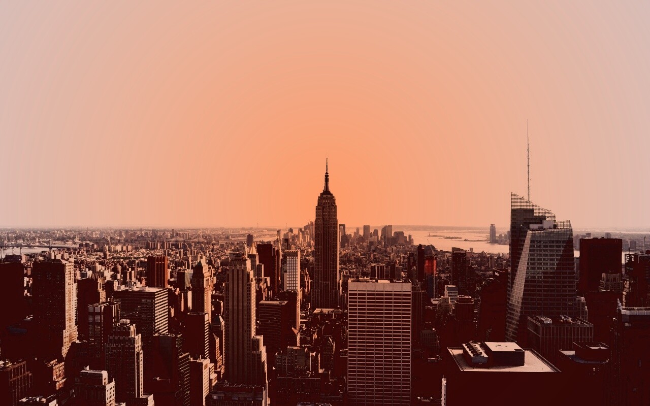 Вид на Нью-Йорк обои