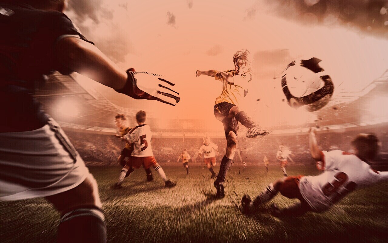 Игра в футбол обои