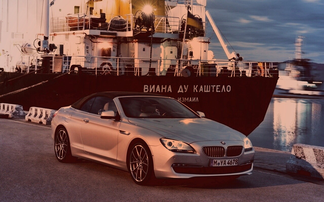 BMW 6 в порту обои