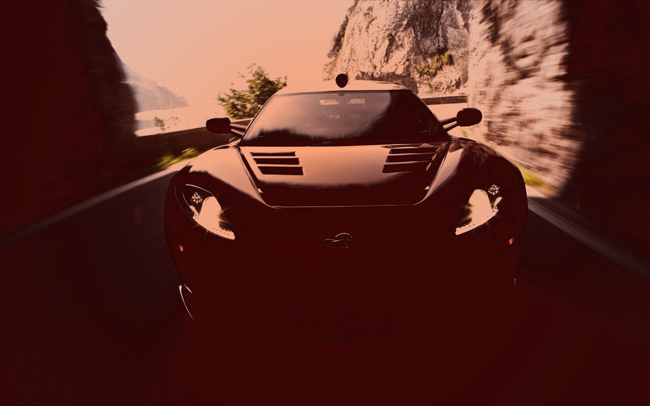 Машина въезжает в тоннель обои