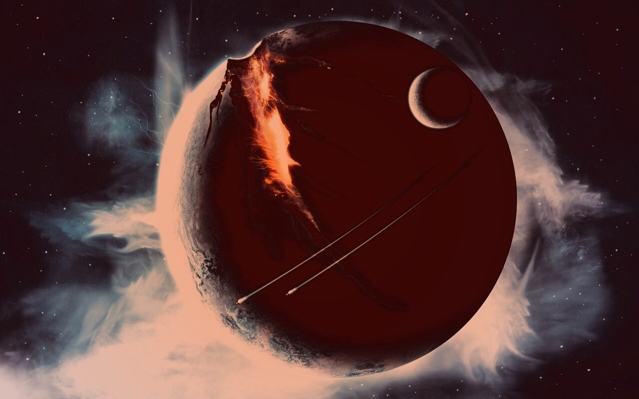 Эвакуация с гибнущей планеты обои