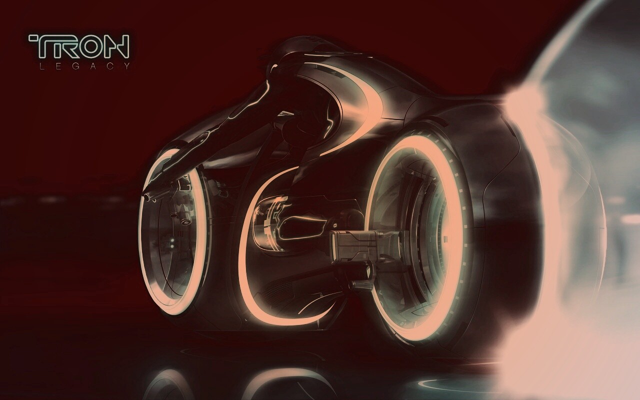 Светоцикл из TRON обои